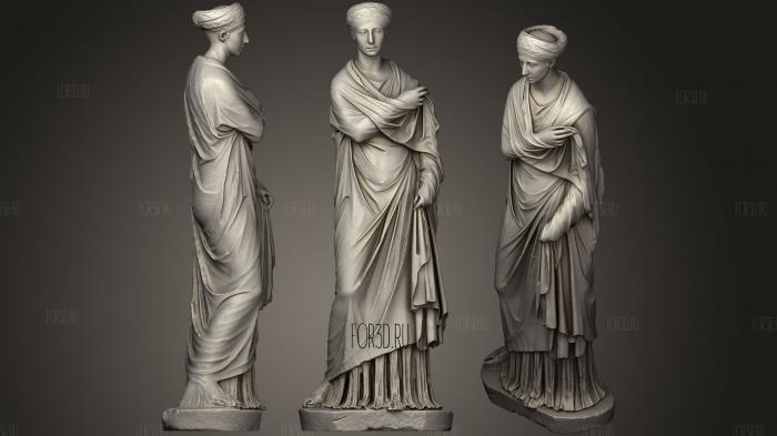 Female statue stl model for CNC